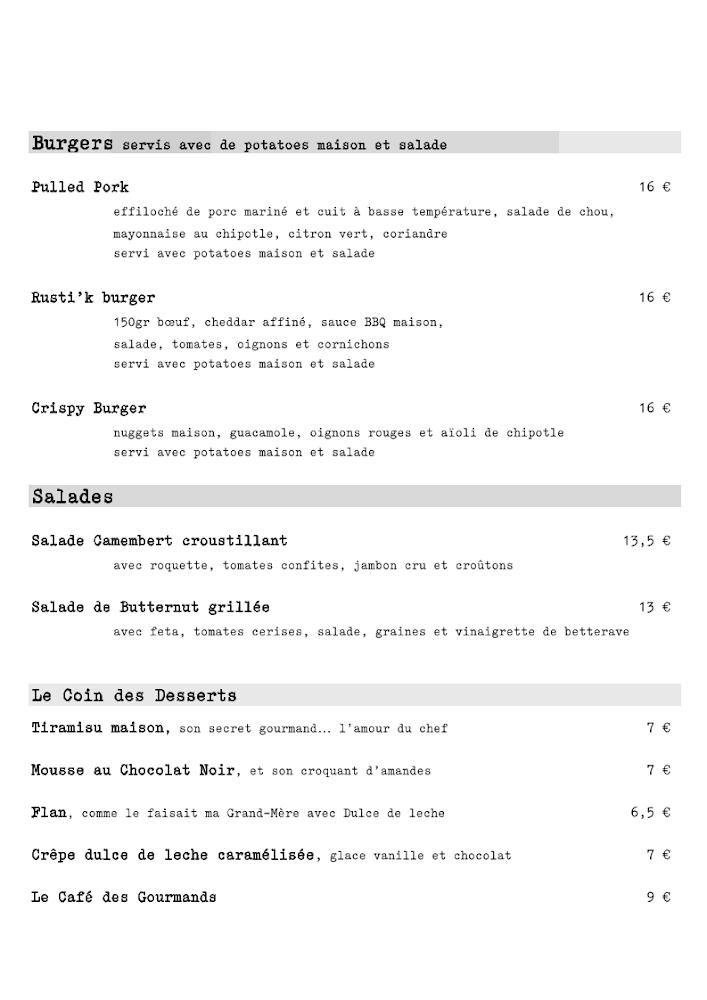 Rusti'K - Menu Image 1