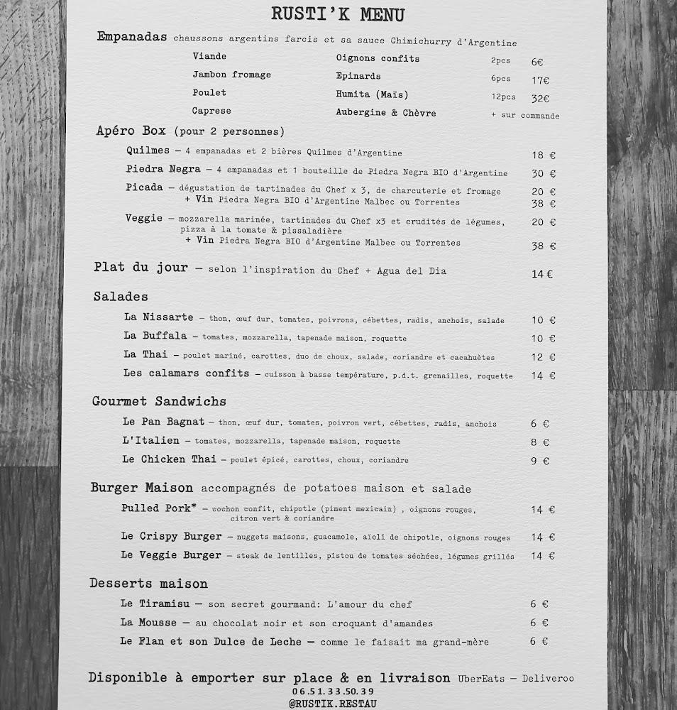 Rusti'K - Menu Image 4